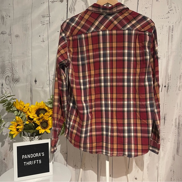 Wrangler Mens Plaid Shirt Size L Preowned - Picture 2 of 3